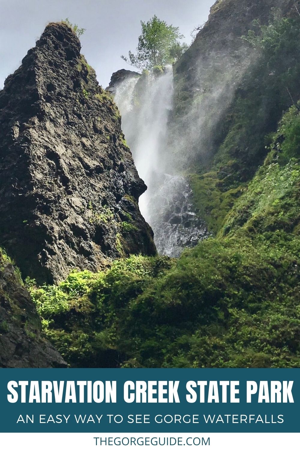 The waterfalls in Starvation Creek State Park, Oregon